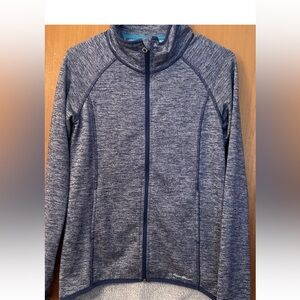 Eddie Bauer Women’s Workout Full Zip Jacket Polyester Size XS Blue Activewear